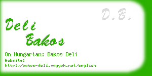 deli bakos business card